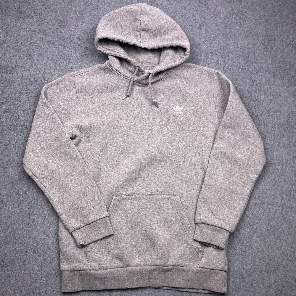 adidas originals gray hoodie trefoil primegreen mens medium